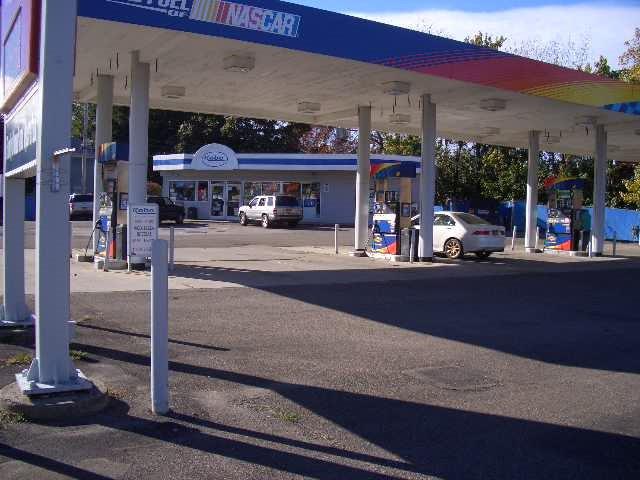 Fuel pumps at a Robo gas station